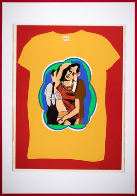 Allen Jones, geb. 1937 Southampton, "Dream T-Shirt", 1964, Farbsiebdruck/Papier, handisgniert und datiert, Ed. 6/40, hrsg. von Kelpra ...