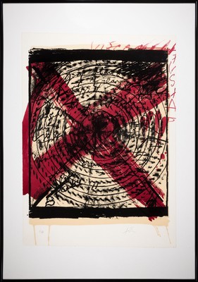 Antoni Tapies, 1923-2012 Barcelona, "Diana",1973, Farblithographie, auf Zerkall-Bütten, handsigniert, Ed. II/XX, Erker-Presse St. Gallen, ...