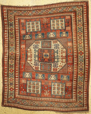 Antiker Karachof Kazak, Kaukasus, 19.Jhd, Wolle auf Wolle, ca. 225 x 180 cm, EHZ: 3