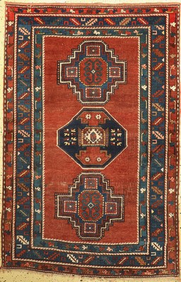 Antiker Kazak, Kaukasus, um 1900, Wolle aufWolle, ca. 233 x 150 cm, EHZ: 3