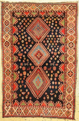 Luri Gabbeh antik, Persien, um 1900, Wolle auf Wolle, ca. 200 x 140 cm, EHZ: 4
