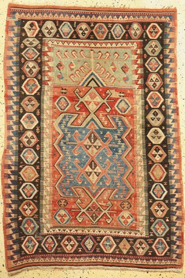 Konya Kelim antik, Türkei, um 1900, Wolle auf Wolle, ca. 174 x 120 cm, EHZ: 4