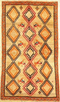 Gabbeh alt, Persien, um 1940, Wolle auf Wolle, ca. 216 x 130 cm, EHZ: 3