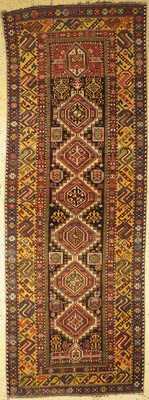 Antiker Schirwan, Kaukasus, um 1900, Wolle auf Wolle, ca. 345 x 124 cm, EHZ: 4