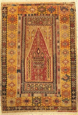 Yahyaleh-Gebetskelim, Türkei, 19.Jhd, Wolle auf Wolle, ca. 155 x 110 cm, EHZ: 4
