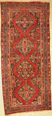 Antiker Kazak, Kaukasus, um 1900, Wolle aufWolle, ca. 290 x 130 cm, EHZ: 4