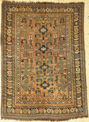 Perpedil-Schirwan, Kaukasus, um 1900, Wolle auf Wolle, ca. 170 x 120 cm, EHZ: 4(kleine Löcher).