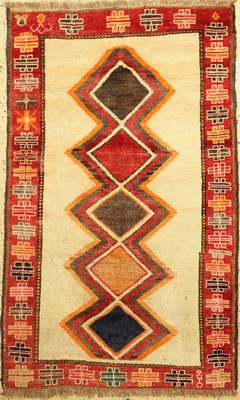 Gabbeh alt, Persien, um 1950, Wolle auf Wolle, ca. 185 x 114 cm, EHZ: 3