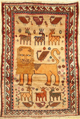 Gabbeh alt, Persien, um 1960, Wolle auf Wolle, ca. 152 x 106 cm, EHZ: 4
