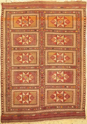 Antiker Cicim, Türkei, um 1900, Wolle auf Wolle, ca. 210 x 145 cm, EHZ: 3-4