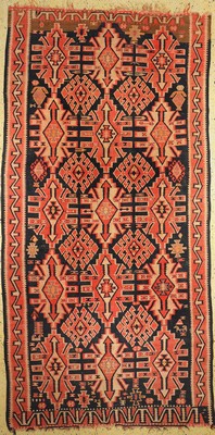 Kuba Kelim, Kaukasus, um 1920, Wolle auf Wolle, ca. 355 x 170 cm, EHZ: 3