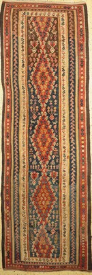 Bidjar kelim antik, Persien, um 1900, Wolleauf Baumwolle, ca. 330 x 113 cm, EHZ: 2(kleine Löcher)