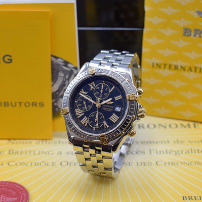 BREITLING Herrenarmbanduhr Modellserie Chronometre Crosswind Referenz B13355, Schweiz um 2001, Automatik, Edelstahlgeh. inkl. Pilotband m. Faltschl., ...