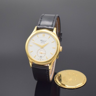 CHOPARD L.U.C limitierte Herrenarmbanduhr in GG 750/000 Referenz 16/1860, Schweiz um 2000, Automatik, beids. vergl. Geh. m. zweitem geschlossenen ...