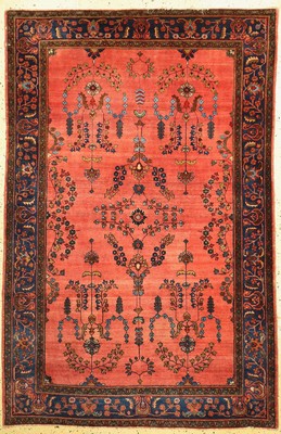 Sarogh Mohajeran, Persien, "Us Re-Import", um 1900, Manchester-Korkwolle, ca. 194 x 128 cm, gereinigt, EHZ: 1-2(kleine Restaurierungen)