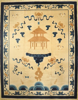 Peking antik, China, um 1900, Wolle auf Baumwolle, ca. 353 x 283 cm, gereinigt, EHZ: 1-2