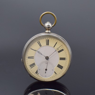 LONGINES Nummer 2965 eine der ältesten Taschenuhren der Manufaktur, Schweiz lt. Stammbuchauszug gebaut 1869, Schlüsselaufzug, guill. Silbergeh. ...
