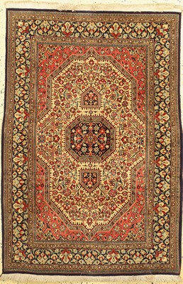 Ghom Kork, Persien, ca. 50 Jahre, Korkwolleauf Baumwolle, ca. 162 x 111 cm, EHZ: 2