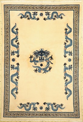 Drachenteppich, China, ca. 40 Jahre, Wolle auf Baumwolle, ca. 191 x 131 cm, Reinigungsbedürftig, EHZ: 2