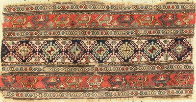 Shahsawan Mafraschteil antik, Persien, 19.Jhd, Wolle auf Wolle, ca. 94 x 46 cm, EHZ: 3