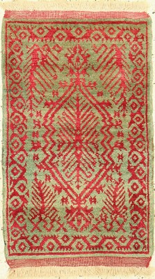 Uschak Yastik antik, Türkei, um 1900, Wolleauf Wolle, ca. 87 x 56 cm, EHZ: 1-2
