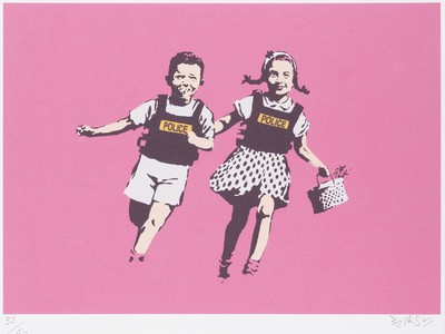 Banksy, Farboffset, sign., num. 32/60, ca. 50x35 cm