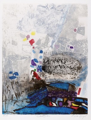 Nissan Engel, 1931-2016, Farbradierung, "Cadence", Ed. E.A., ungerahmt, Blatt 65x50 cm