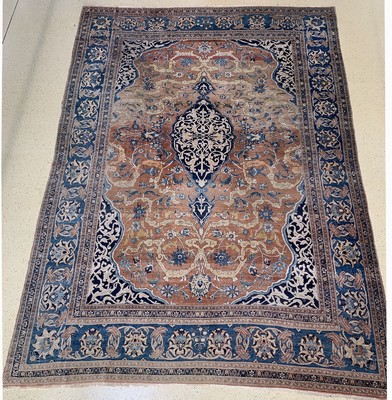 Antiker Täbriz, Persien, 19.Jhd, Wolle auf Baumwolle, ca. 520 x 370 cm, EHZ: 3, (2 Risse)