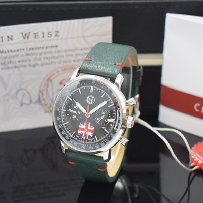 CONSTANTIN WEISZ Racing Limitierter Chronograph in Edelstahl Referenz 21B817CW, Deutschland akt. Prod., Handaufzug, beids. vergl. Gehäuse, Boden ...