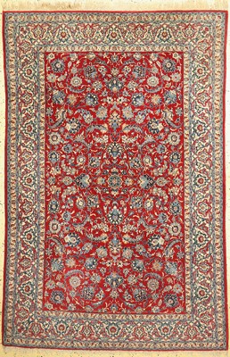 Esfahan fein alt, Persien, um 1920, Korkwolle auf Baumwolle, ca. 227 x 150 cm, EHZ: 2