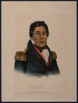 Thomas Loraine McKenney (1785-1859) und James Hall (1793-1868): eine Lithographie aus "History of the Indian Tribes of North America", ...