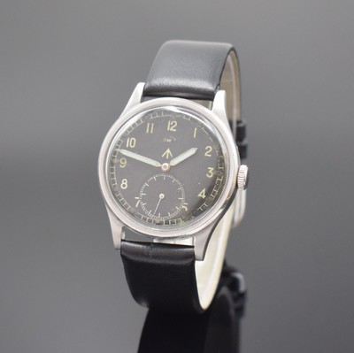 IWC Mark X seltene Fliegeruhr der Royal Air Force, Schweiz um 1944, Handaufzug, Boden m. entspr. milit. Gravur aufgedr., Zeiger- Leuchtmasse ern., ...