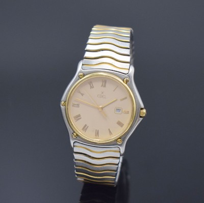 EBEL Sport Classique Armbanduhr Referenz 183903, Schweiz um 1990, quarz, Edelstahl u. Gold komb., Gliederband m. Faltschl., Boden gegen Lünette ...