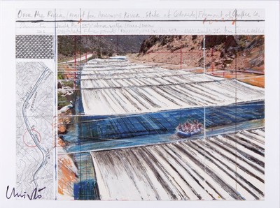 Christo und Jean-Claude, Konvolut aus 2 Offsets aus drei verschiedenen Projekten, "Surrounded Islands, Biscayne Bay, Greater Miami", ...
