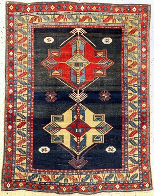 Antiker Kazak, Kaukasus, 19.Jhd, Wolle auf Wolle, ca. 165 x 125 cm, EHZ: 3