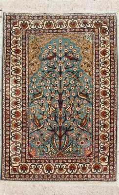 Kayseri Seide, Türkei, um 1970, reine Naturseide, ca. 90 x 62 cm, EHZ: 1