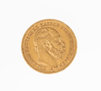 Goldmünze 20 Mark, Deutsches Reich 1887, Wilhelm Deutscher Kaiser König von Preussen