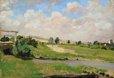 Hans Richard von Volkmann, 1860-1927 Halle, Studium an den Akademien Düsseldorf und Karlsruhe, Gründer der Karlsruher Damenmalschule, hier: Weite ...