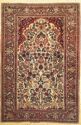 Antiker Esfahan, Persien, 19.Jhd, Wolle aufBaumwolle, ca. 214 x 145 cm, EHZ: 2(Oxidiert).