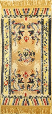 Seiden"Imperial-Peking", China, um 1930/1940, reine Naturseide (Metallbroschiert,ca. 180 x 93 cm, EHZ: 1-2(leicht verfärbt)