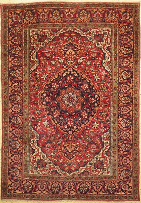 Esfahan"Ahmad" antik, Persien, um 1910, Wolle auf Baumwolle, ca. 214 x 150 cm, EHZ: 2