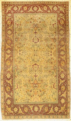 Seltener antiker Feshane/Kumkapi , Tükei, 19.Jhd, Korkwolle mit und auf Seide, ca. 202 x 122 cm, ca. 1,4 Mio. Kn/qm, EHZ: 2