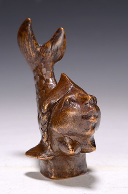 Gernot Rumpf, geb. 1941 Kaiserslautern, Springendes Fischlein, Bronze, monogr., H. ca. 11.5cm