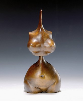 Gernot Rumpf, geb. 1941 Kaiserslautern, zweiteiliger Torso, Bronze, monogr., num. 15/20, H. ca. 24.5cm