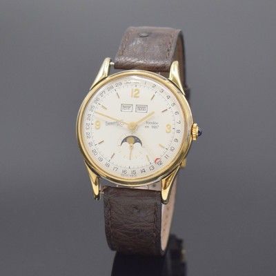 EBERHARD & CO. Herrenarmbanduhr mit Vollkalenderanzeige und Mondphase, Schweiz um 1987, Handaufzug, auf 499 Stück limitiertes Sondermodell, ...