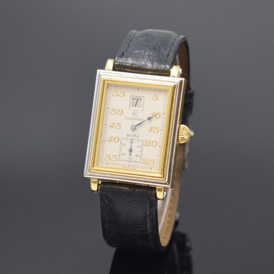 CHRONOSWISS limitierte Herrenarmbanduhr Modell Hora Referenz CH 1351, Handaufzug, Schweiz um 1990, GG/WG 750/000 inkl. orig. Lederband m. orig. ...