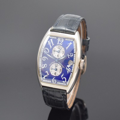 FRANCK MULLER Herrenarmbanduhr Modell Master Banker mit 3-Zeitzonen in WG 750/000 Referenz 6850 MB, Schweiz um 2005, Automatik, orig. Lederband m. WG ...