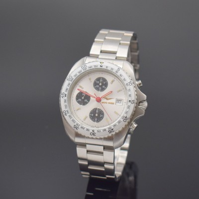 MOTO GUZZI / DPW Chrono Legend Jubiläums- Herrenchronograph in Stahl/Stahlband, Schweiz um 1996, Automatik, beids. vergl. Geh., Boden u. Krone ...
