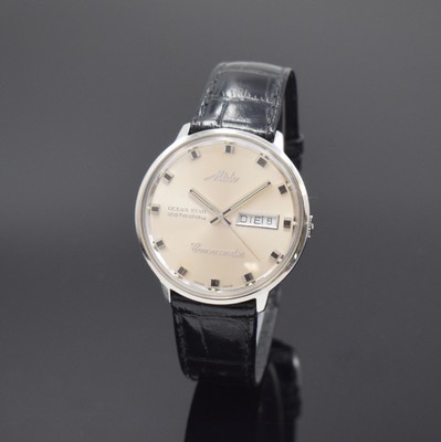 MIDO Ocean Star Datoday Commander Herren- Armbanduhr in Stahl Referenz 8419, Schweiz um 2000, Automatik, Monocoque-Geh., orig. Glas u. Krone, silb. ...