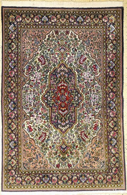 Ghom Kork, Persien, ca. 40 Jahre, Korkwolleauf Baumwolle, ca. 200 x 130 cm, EHZ: 1-2